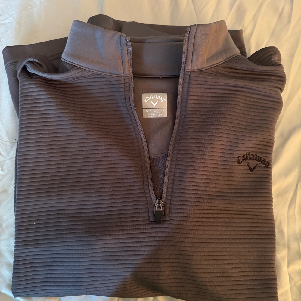 Callaway Men's Zip-Up Sweater in Dark Gray